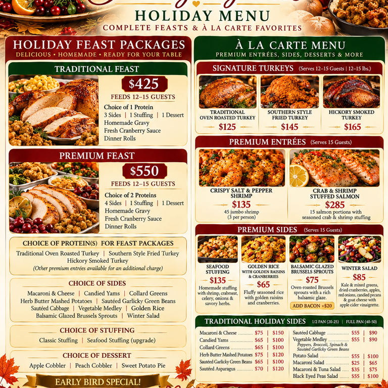 THANKSGIVING CATERING