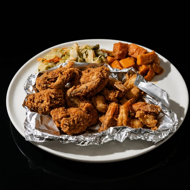 Fried Wings & Shrimp.