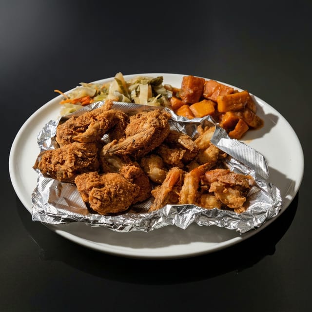 Fried Wings & Shrimp.